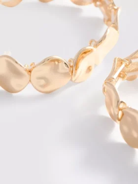 Paquete de 2 pulseras de metal fundido