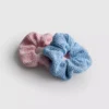 Paquete de 2 scrunchies texturizados