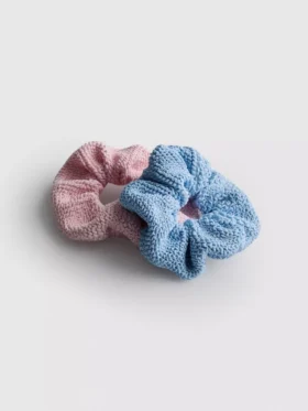 Paquete de 2 scrunchies texturizados