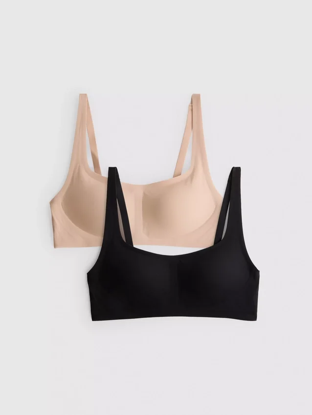 Paquete de 2 tops cortos de ropa moldeadora y alisadora