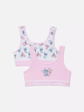 Paquete de 2 tops cortos sin costuras de Stitch y Angel de Disney
