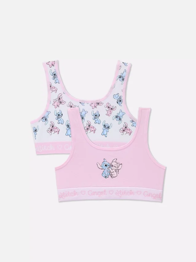 Paquete de 2 tops cortos sin costuras de Stitch y Angel de Disney