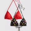 Paquete de 2 tops de bikini con estampado triangular