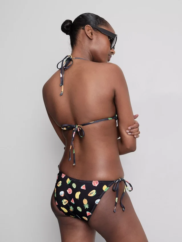 Paquete de 2 tops de bikini con estampado triangular