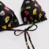 Paquete de 2 tops de bikini con estampado triangular