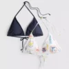 Paquete de 2 tops de bikini triangulares