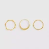 Paquete de 3 anillos de diseño mixto resistentes al agua