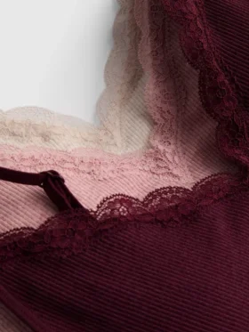 Paquete de 3 bralettes sin costuras con ribetes de encaje