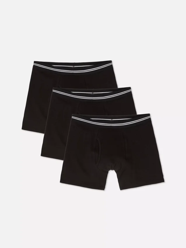Paquete de 3 calzoncillos bóxer con cintura a rayas
