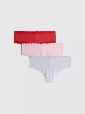 Paquete de 3 calzoncillos hipster acanalados de microfibra