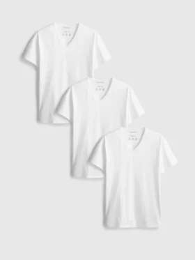 Paquete de 3 camisas con cuello en V