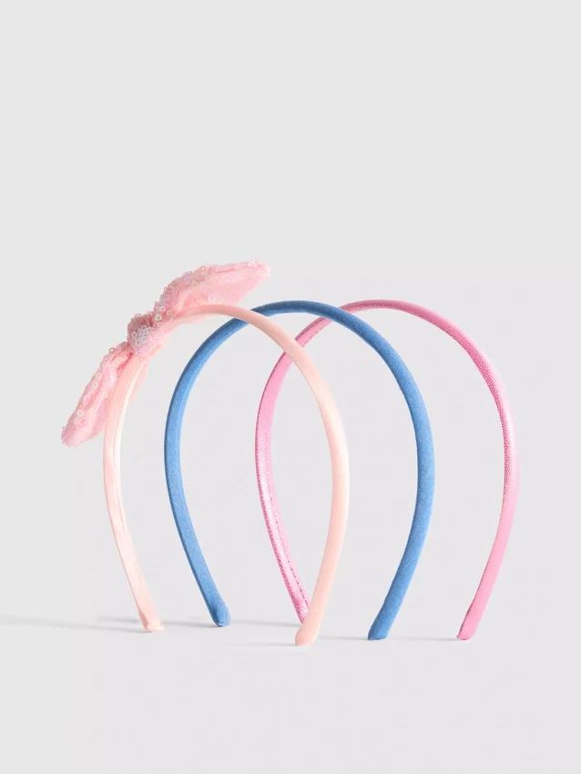 Paquete de 3 diademas con moño