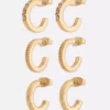 Paquete de 3 mini aretes de aro