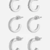 Paquete de 3 mini aretes de aro