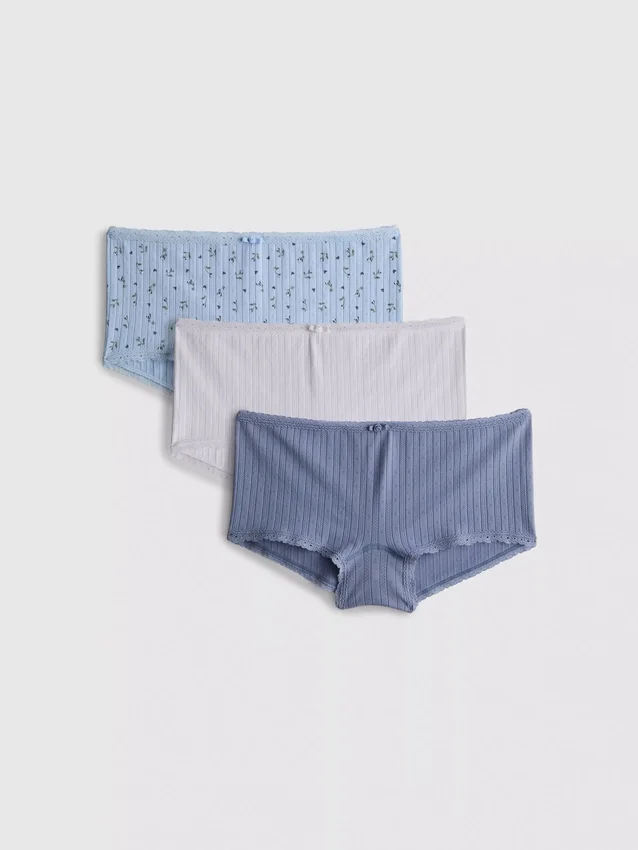 Paquete de 3 mini shorts sin costuras