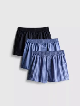 Paquete de 3 pantalones cortos con cierre de botón