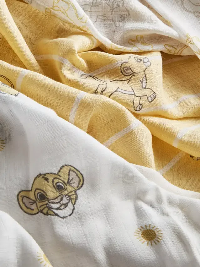 Paquete de 3 paños de muselina de «El rey león» de Disney