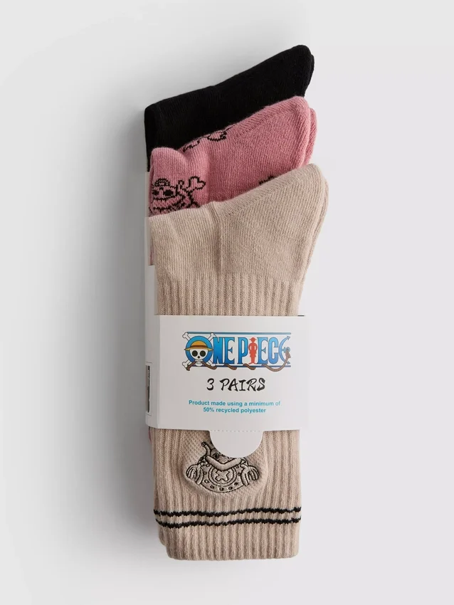 Paquete de 3 pares de calcetines acanalados de una sola pieza