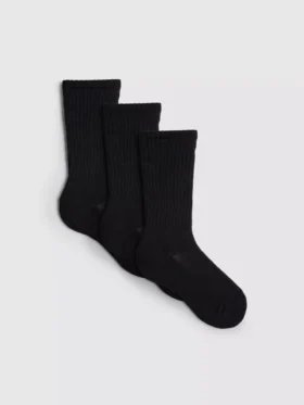 Paquete de 3 pares de calcetines deportivos de caña media con alto contenido de algodón