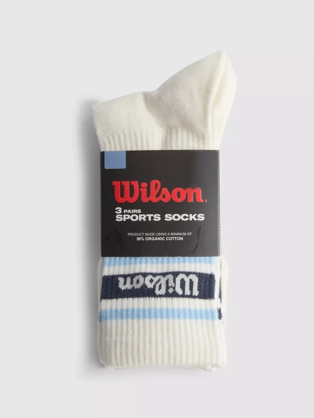 Paquete de 3 pares de calcetines deportivos Wilson