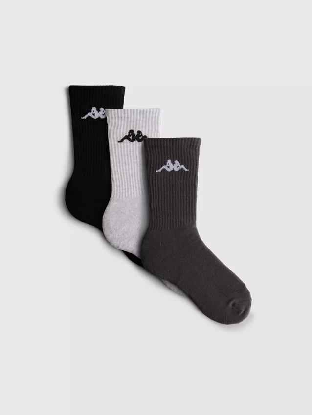 Paquete de 3 pares de calcetines Kappa de caña media con alto contenido de algodón