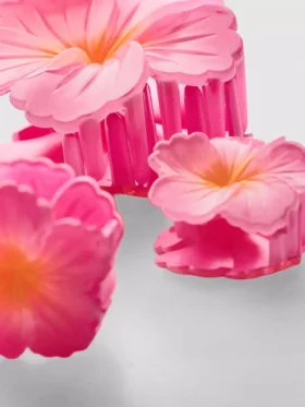 Paquete de 3 pinzas para el cabello con forma de flor