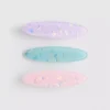 Paquete de 3 pinzas para el cabello ovaladas de resina