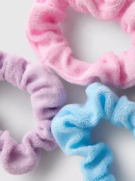 Paquete de 3 scrunchies de felpa