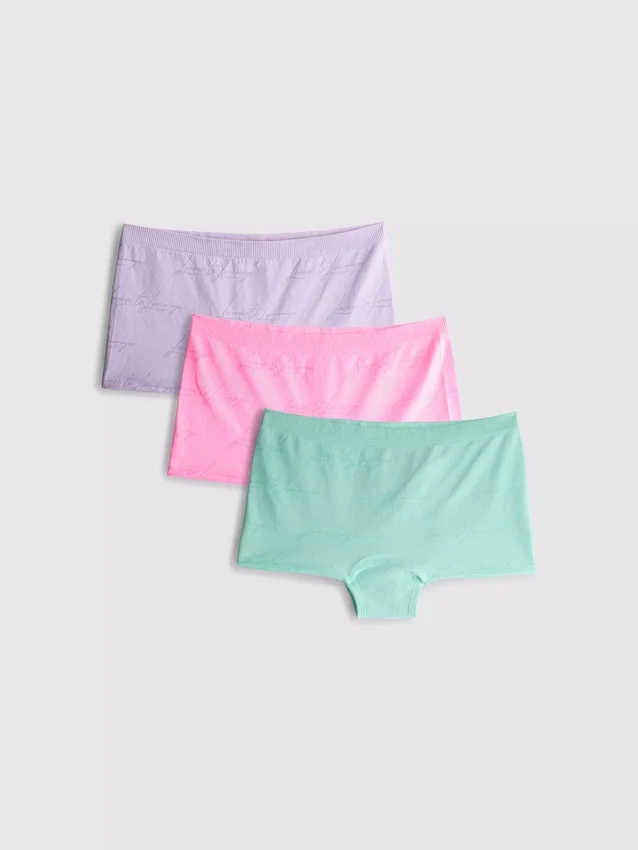 Paquete de 3 shorts tipo boyshorts sin costuras «Love to Lounge»