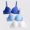 Paquete de 3 sujetadores push-up de encaje de las tallas A a E