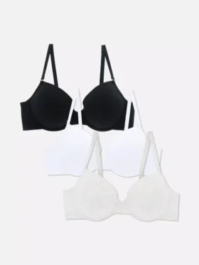 Paquete de 3 sujetadores tipo camiseta