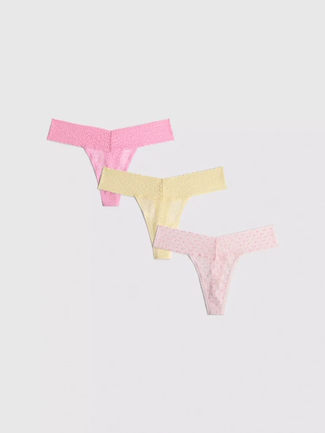 Paquete de 3 tangas bandeau de encaje