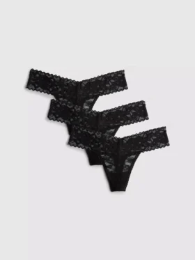 Paquete de 3 tangas bandeau de encaje