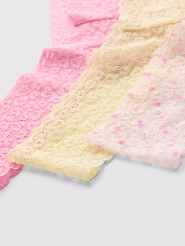 Paquete de 3 tangas bandeau de encaje