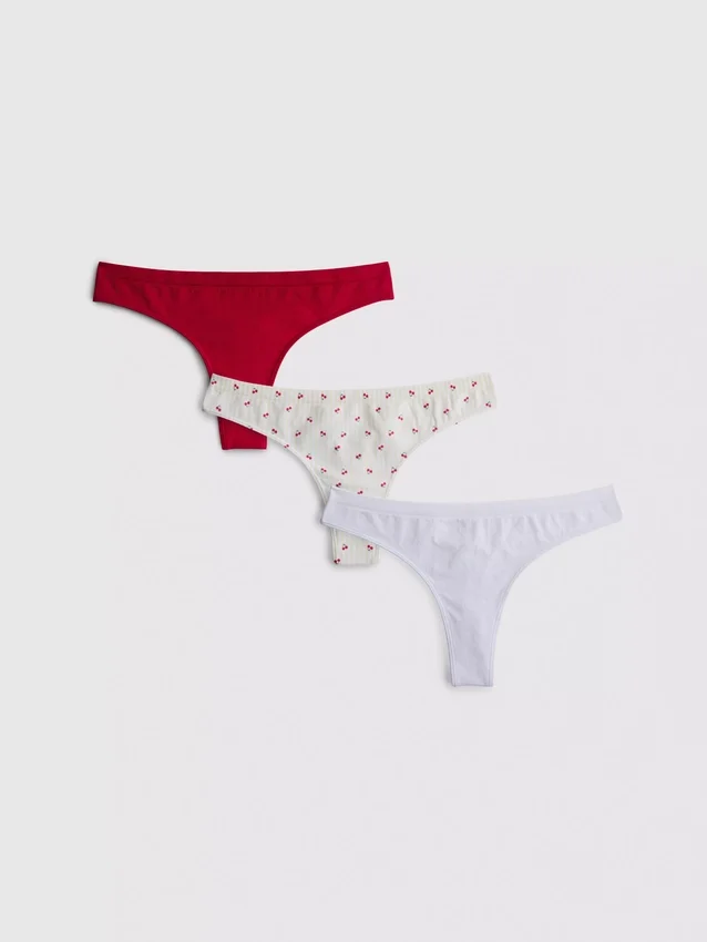 Paquete de 3 tangas sin costuras