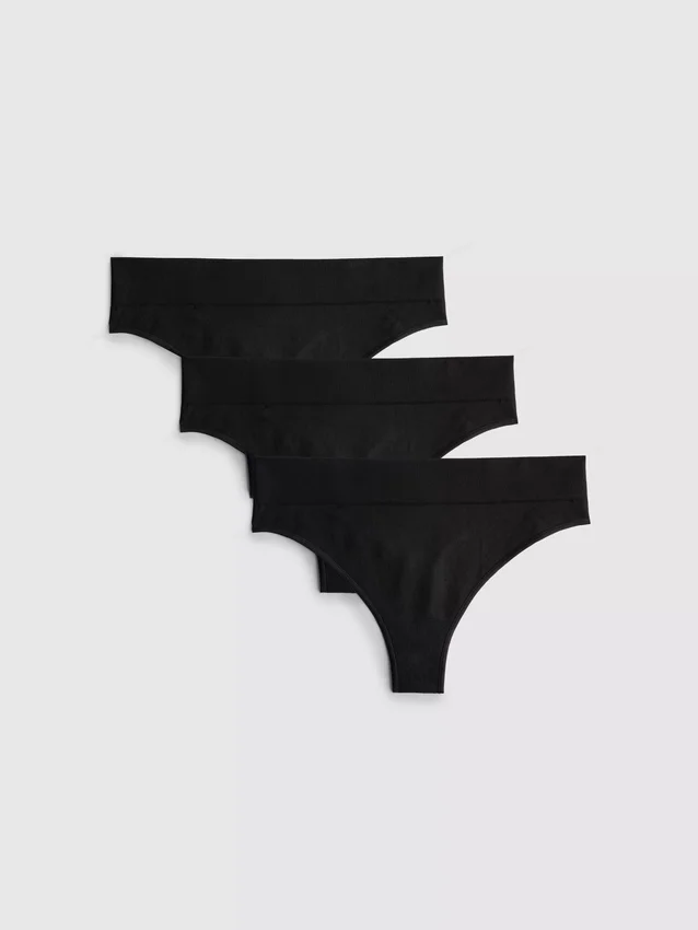 Paquete de 3 tangas sin costuras