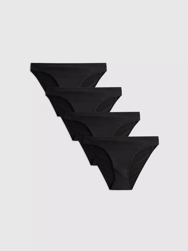 Paquete de 4 braguitas de microfibra de corte alto