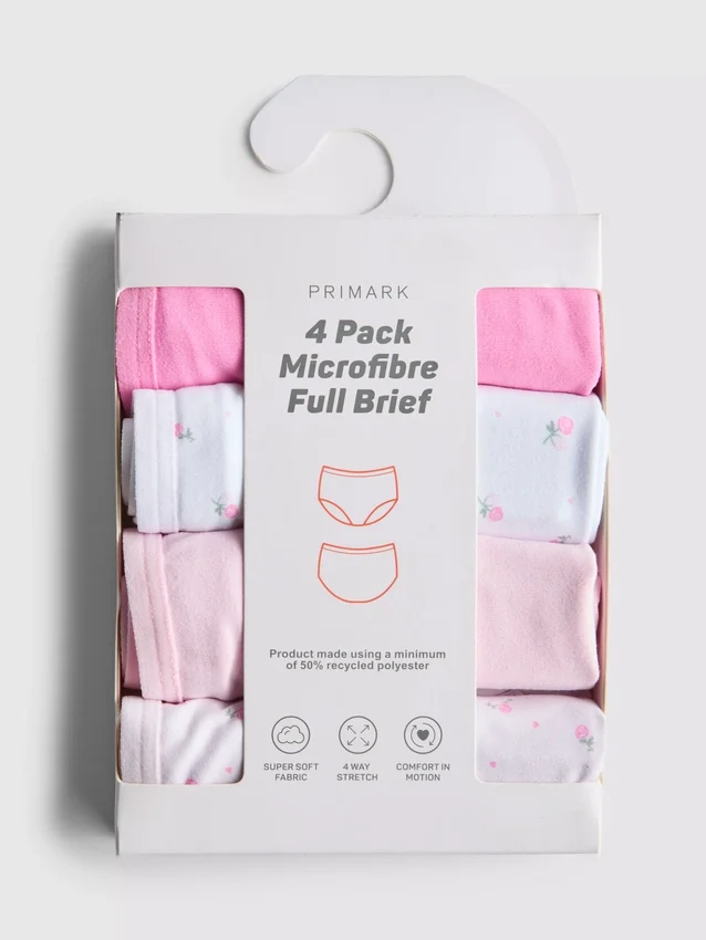 Paquete de 4 calzoncillos de microfibra
