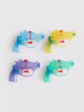 Paquete de 4 mini pistolas de agua de juguete