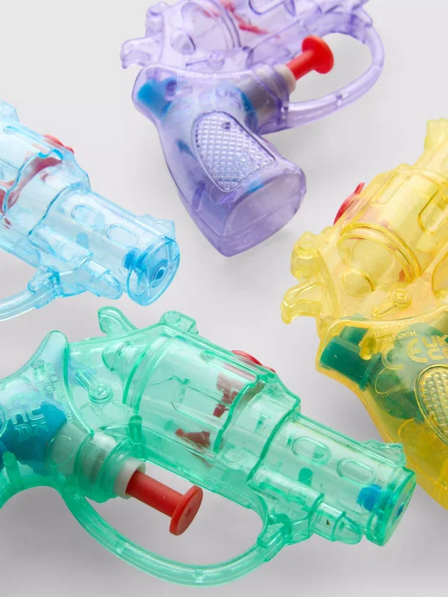 Paquete de 4 mini pistolas de agua de juguete