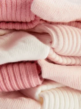 Paquete de 4 pares de calcetines cortos con puño para bebés