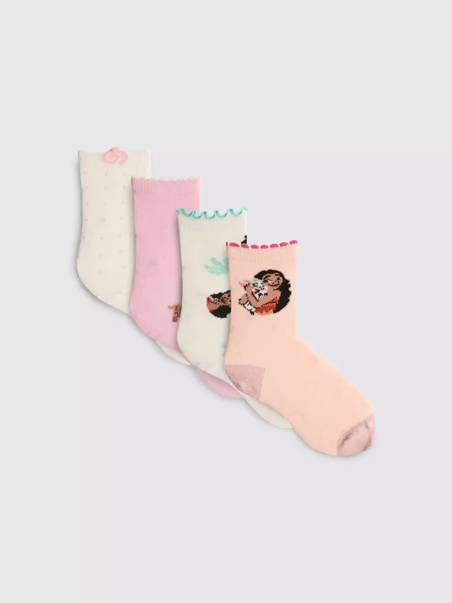 Paquete de 4 pares de calcetines cortos de Moana de Disney