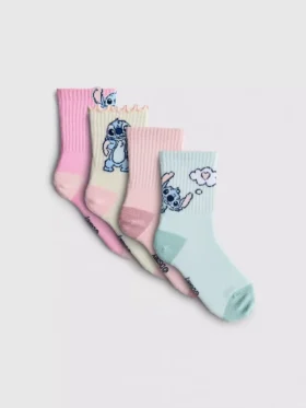 Paquete de 4 pares de calcetines cortos de Stitch de Disney
