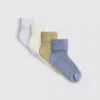 Paquete de 4 pares de calcetines de bebé acanalados