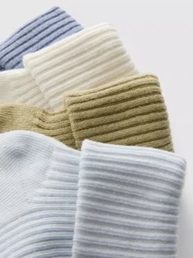 Paquete de 4 pares de calcetines de bebé acanalados
