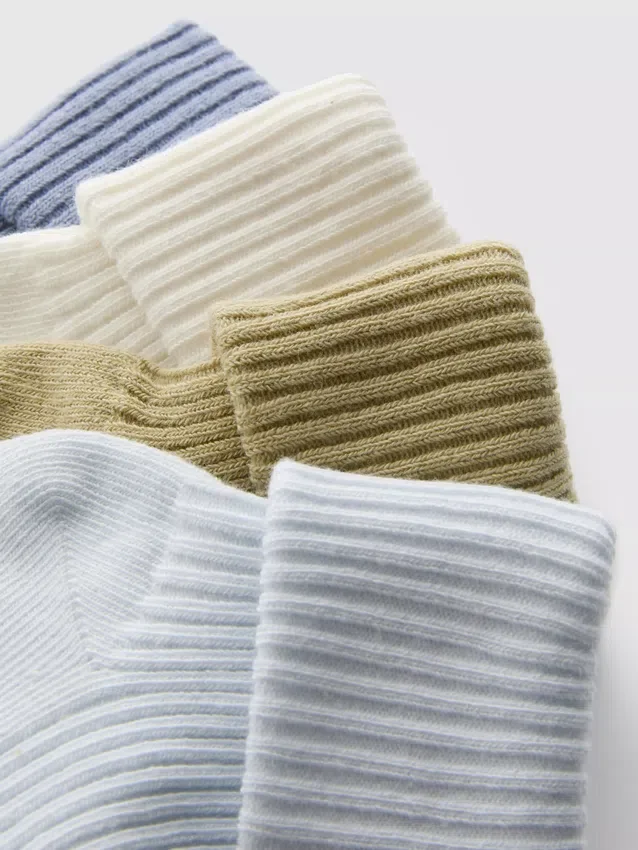 Paquete de 4 pares de calcetines de bebé acanalados