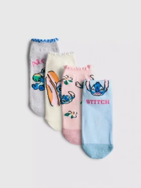 Paquete de 4 pares de calcetines de zapatillas de Stitch de Disney