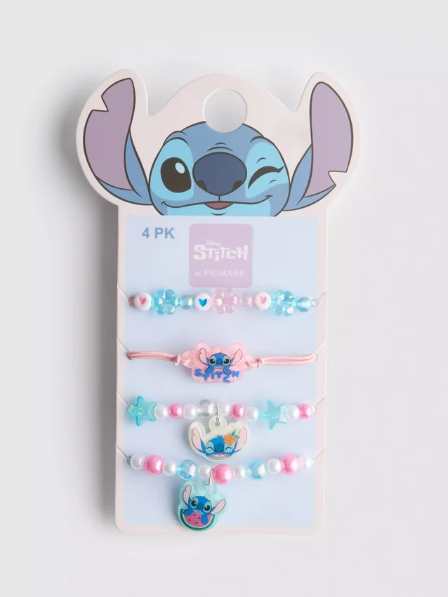 Paquete de 4 pulseras de Stitch de Disney
