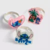 Paquete de 5 anillos con dijes de Stitch de Disney