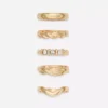 Paquete de 5 anillos de diversos diseños